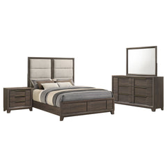 Farre Dark Brown 4-Piece Queen Bedroom Set - Ornate Home