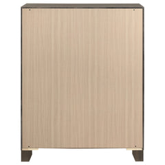 Farre Dark Brown 5-drawer Chest Of Drawers - Ornate Home