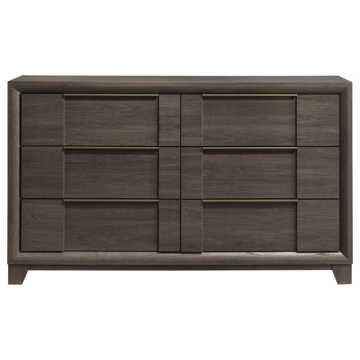 Farre Dark Brown 6-drawer Dresser - Ornate Home