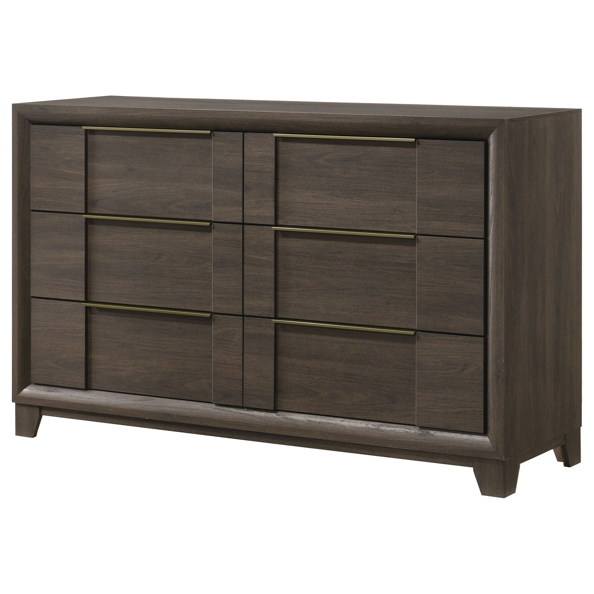 Farre Dark Brown 6-drawer Dresser - Ornate Home