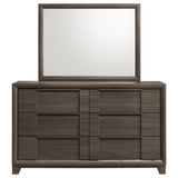 Farre Dark Brown 6-drawer Dresser With Mirror - Ornate Home