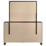 Farre Dark Brown 6-drawer Dresser With Mirror - Ornate Home