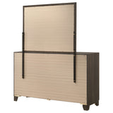 Farre Dark Brown 6-drawer Dresser With Mirror - Ornate Home