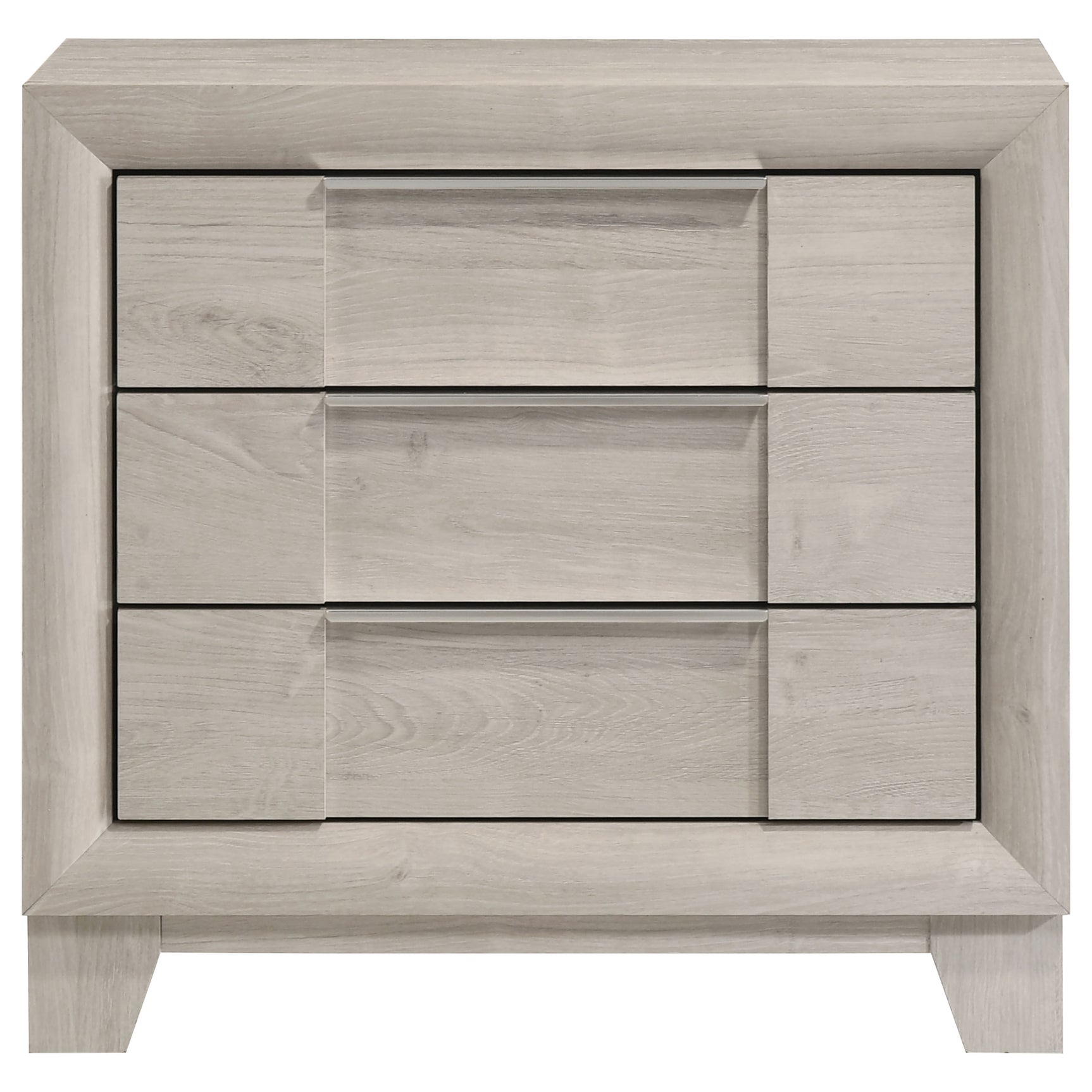 Farre Washed Grey 2-drawer Nightstand Bedside Table - Ornate Home