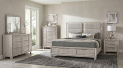 Farre Washed Grey 2-drawer Nightstand Bedside Table - Ornate Home