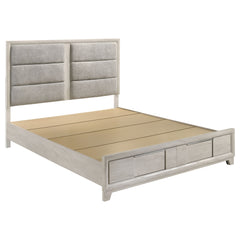 Farre Washed Grey 4-Piece Eastern King Bedroom Set - Ornate Home