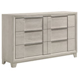 Farre Washed Grey 4-Piece Eastern King Bedroom Set - Ornate Home