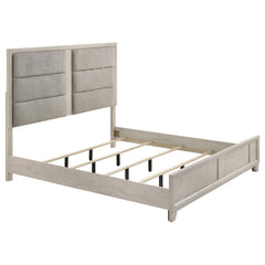 Farre Washed Grey 4-Piece Eastern King Bedroom Set - Ornate Home