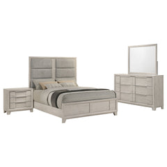 Farre Washed Grey 4-Piece Queen Bedroom Set - Ornate Home