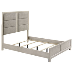 Farre Washed Grey 5-Piece Queen Bedroom Set - Ornate Home