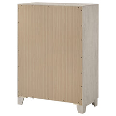 Farre Washed Grey 5-drawer Chest Of Drawers - Ornate Home