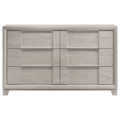 Farre Washed Grey 6-drawer Dresser - Ornate Home