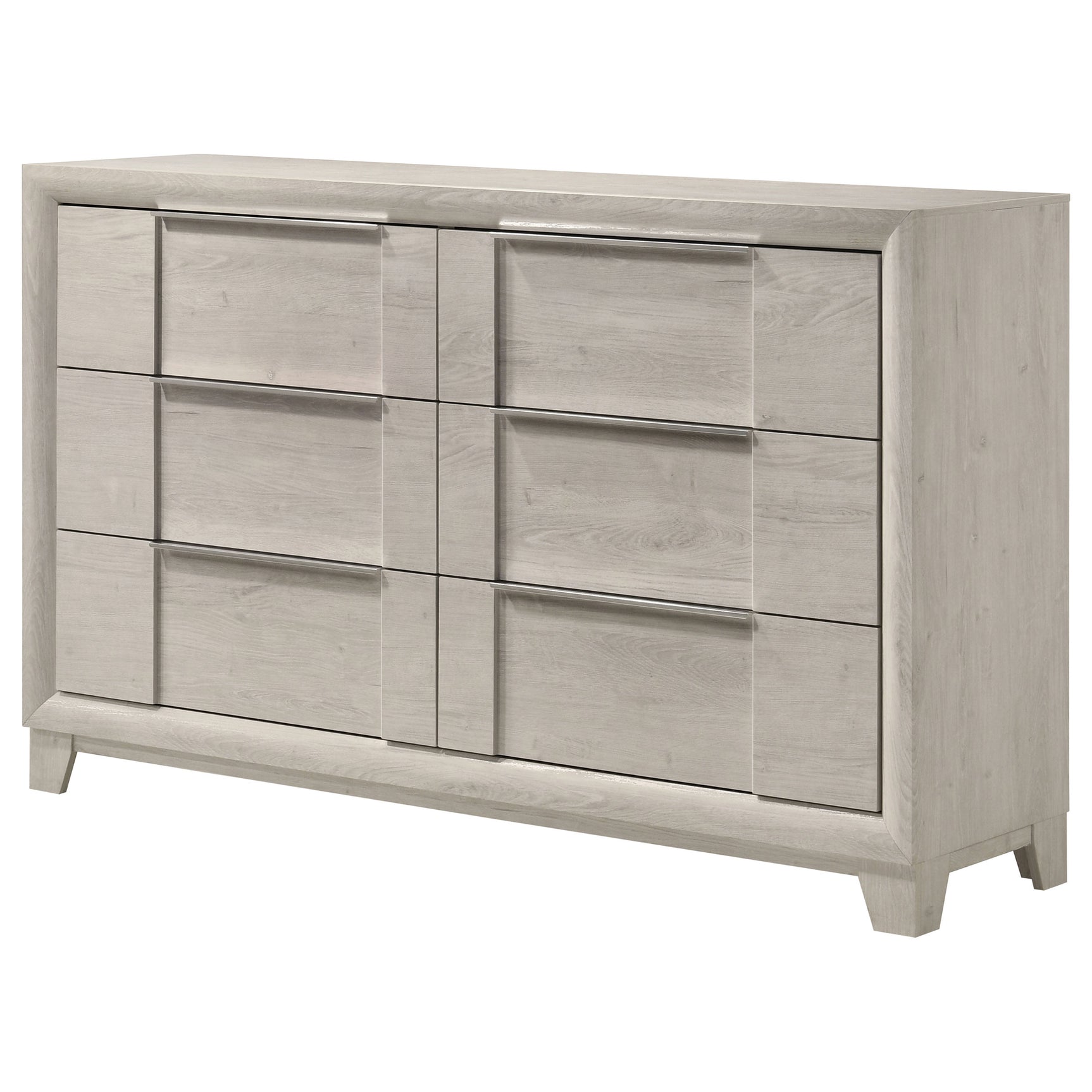 Farre Washed Grey 6-drawer Dresser - Ornate Home