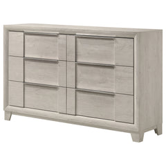 Farre Washed Grey 6-drawer Dresser - Ornate Home