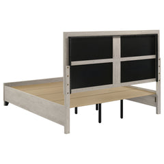 Farre Washed Grey Eastern King Upholstered Storage Platform Bed - Ornate Home