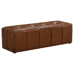 Farrell Brown Leatherette Upholstered Bench - Ornate Home