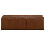 Farrell Brown Leatherette Upholstered Bench - Ornate Home