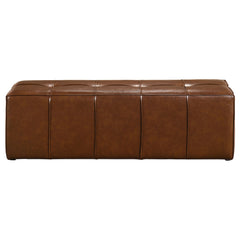 Farrell Brown Leatherette Upholstered Bench - Ornate Home
