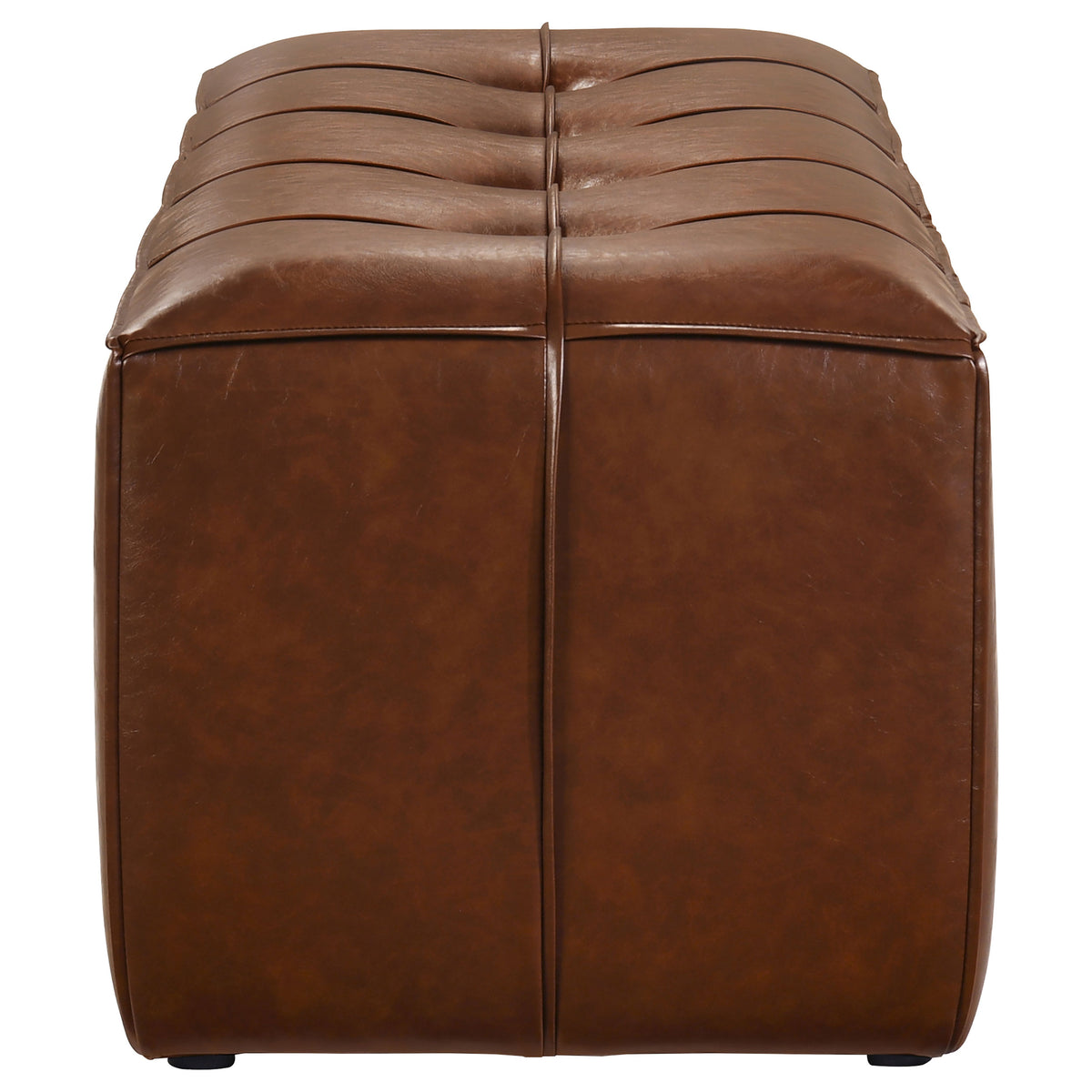 Farrell Brown Leatherette Upholstered Bench - Ornate Home