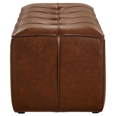 Farrell Brown Leatherette Upholstered Bench - Ornate Home