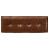 Farrell Brown Leatherette Upholstered Bench - Ornate Home