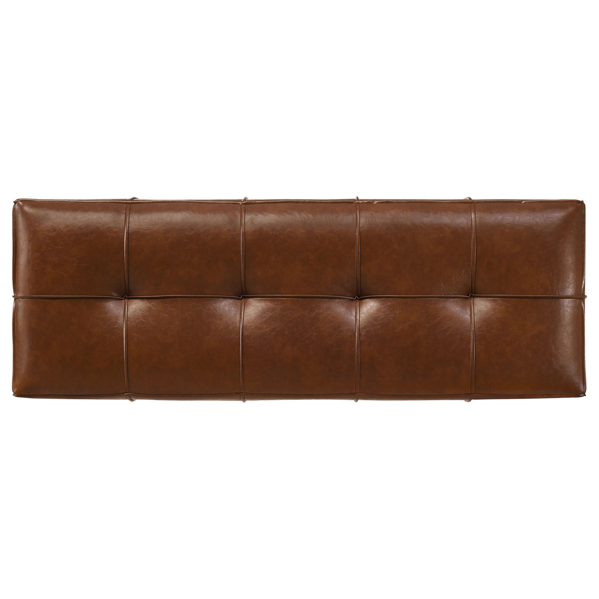 Farrell Brown Leatherette Upholstered Bench - Ornate Home