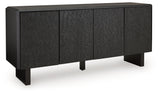 Farrelmore Black Accent Cabinet - Ornate Home