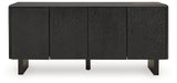 Farrelmore Black Accent Cabinet - Ornate Home