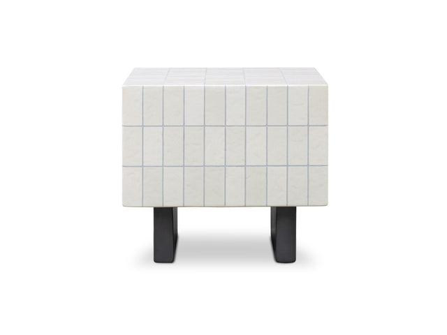 Farren Cream Outdoor Side Table - Ornate Home