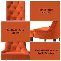 Farren Orange Side Chair (Set of 2) - Ornate Home