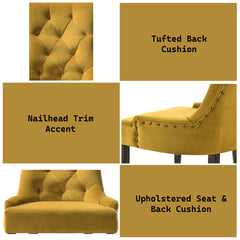 Farren Yellow Side Chair (Set of 2) - Ornate Home