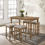 Farsiris Weathered Oak Counter Height Table - Ornate Home