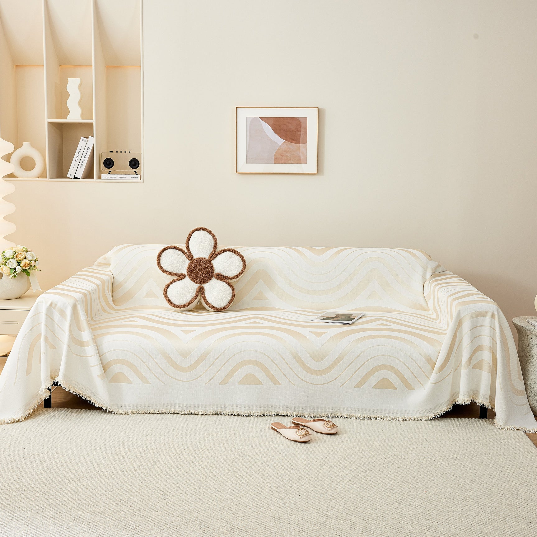 Fashion Chenille Couch Cover Blanket, Couch Non Slip Covers for Sectionals, Pet Friendly Couch Covers - Ornate Home