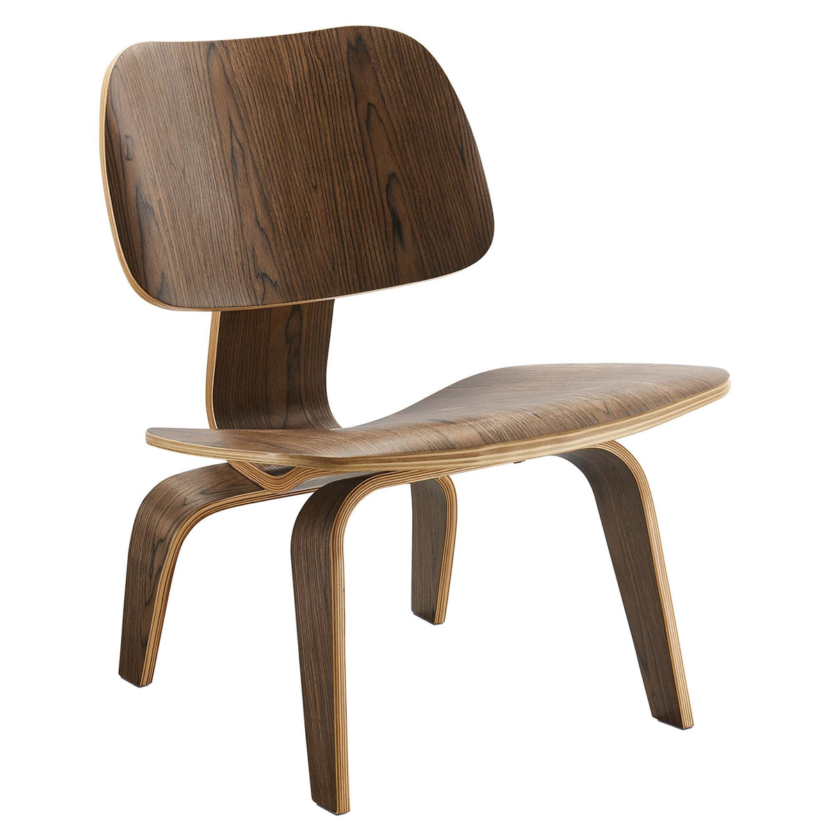 Fathom Walnut Wood Lounge Chair - Ornate Home