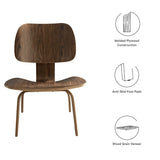 Fathom Walnut Wood Lounge Chair - Ornate Home