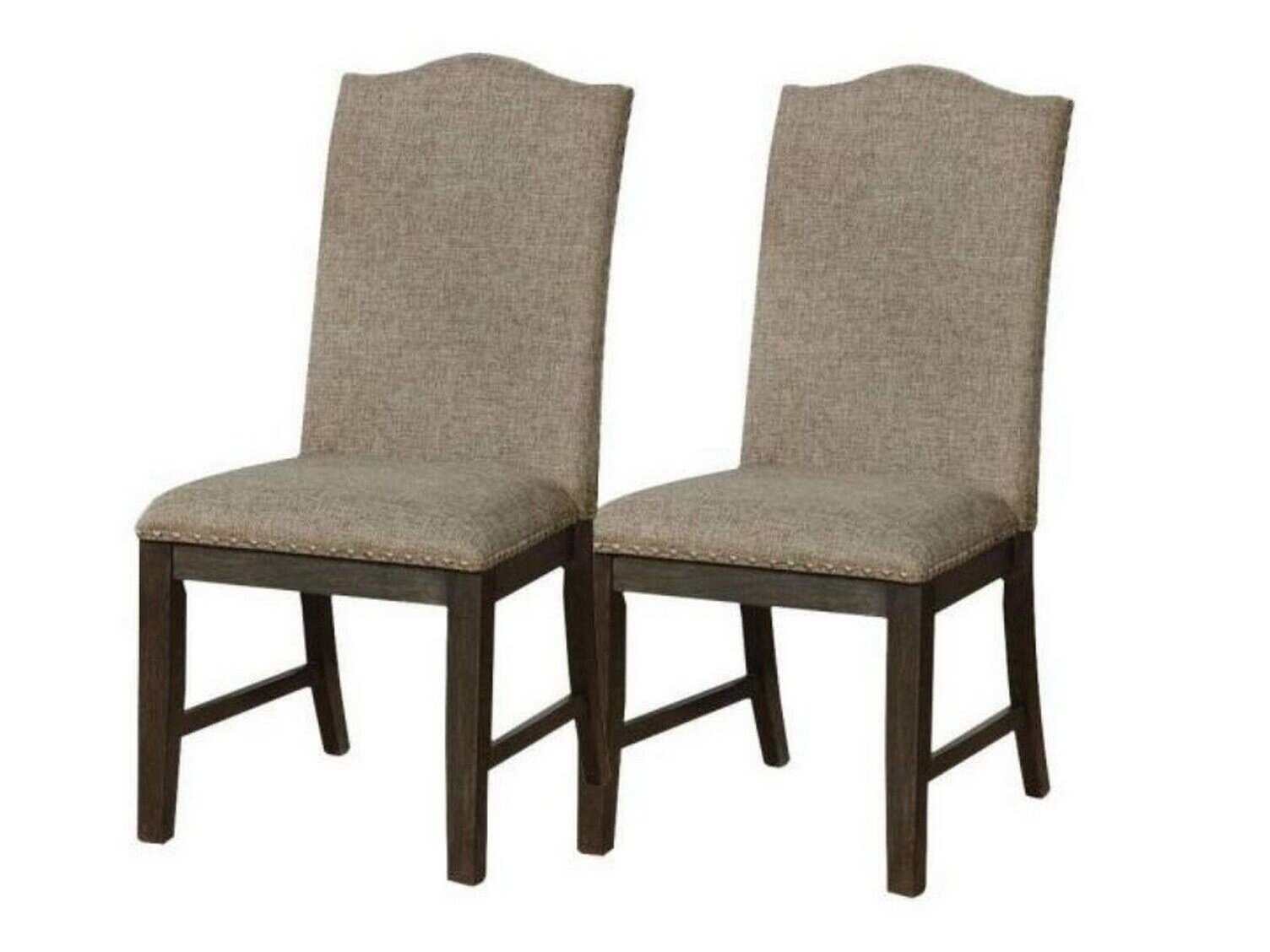 Faulk Espresso & Warm Gray Dining Chair (Set of 2) - Ornate Home