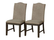 Faulk Espresso & Warm Gray Dining Chair (Set of 2) - Ornate Home