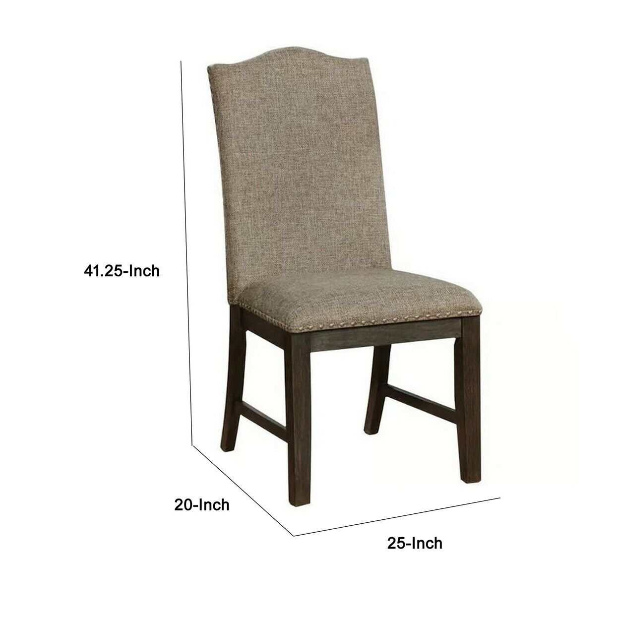 Faulk Espresso & Warm Gray Dining Chair (Set of 2) - Ornate Home