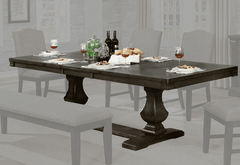 Faulk Espresso & Warm Gray Dining Room Set / 7pc - Ornate Home