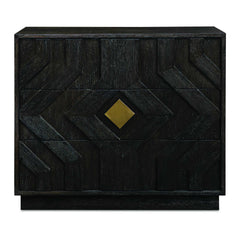 Faulkner Black/Brass 3 Drawer Modern Chest - Ornate Home