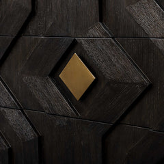 Faulkner Black/Brass 3 Drawer Modern Chest - Ornate Home