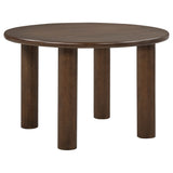 Faulkner Brown Oak 48-inch Round Wood Dining Table - Ornate Home