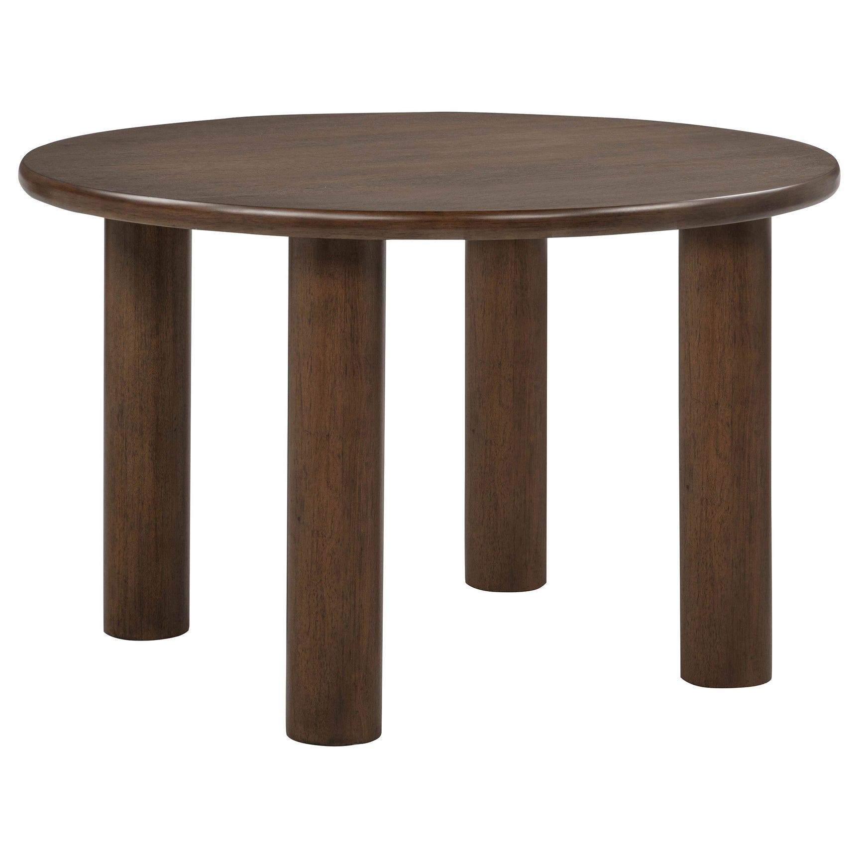 Faulkner Brown Oak 48-inch Round Wood Dining Table - Ornate Home
