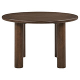 Faulkner Brown Oak 48-inch Round Wood Dining Table - Ornate Home