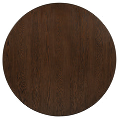 Faulkner Brown Oak 48-inch Round Wood Dining Table - Ornate Home