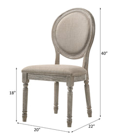 Faustine Tan Side Chair (Set of 2) - Ornate Home