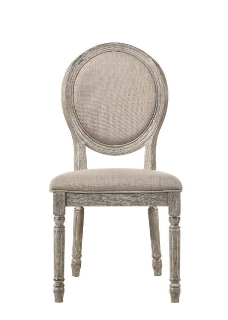 Faustine Tan Side Chair (Set of 2) - Ornate Home