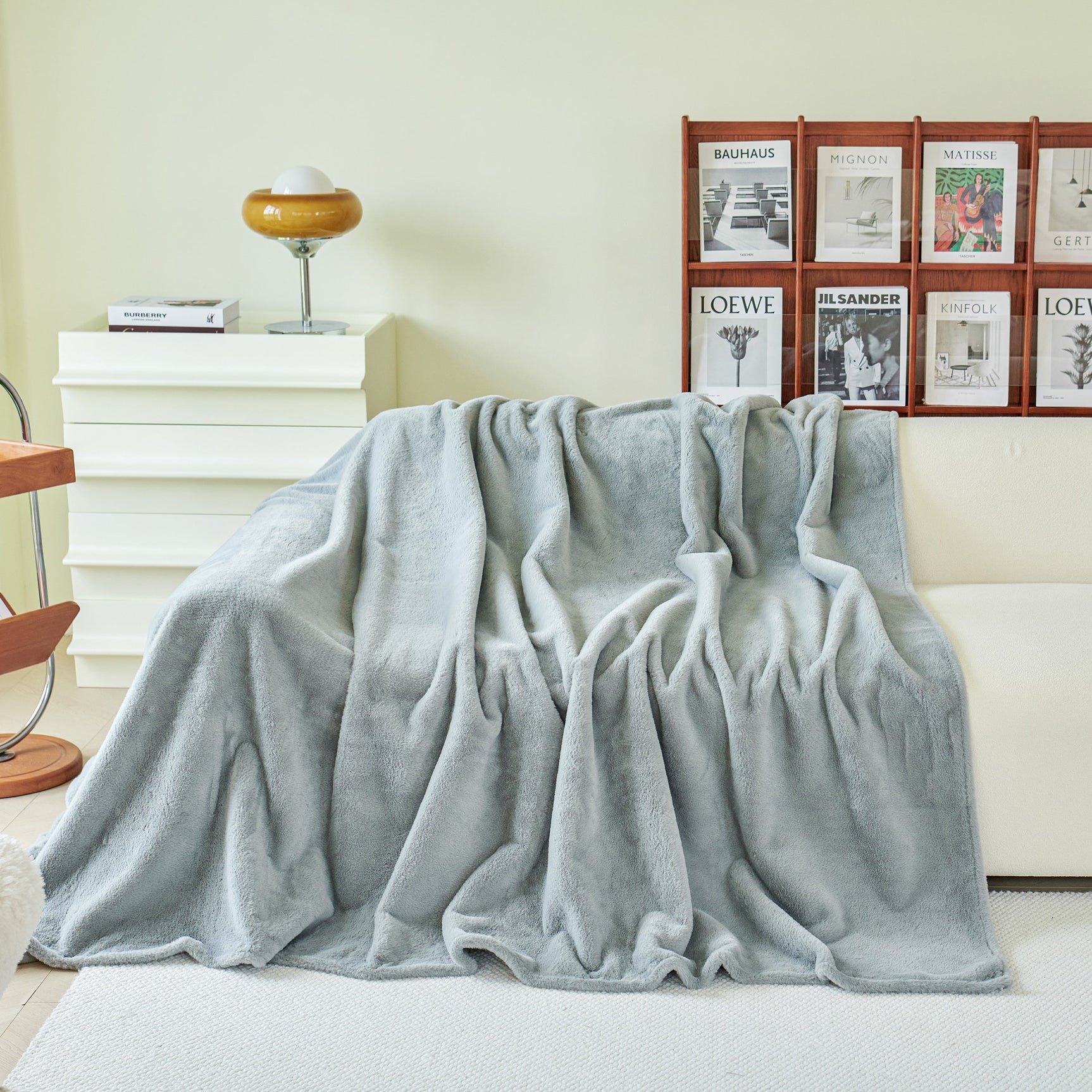 Faux Fur Smooth Plush Comfy Couch Covers, Soft Thicked Durable Blankets and Throws for Sofas - Ornate Home