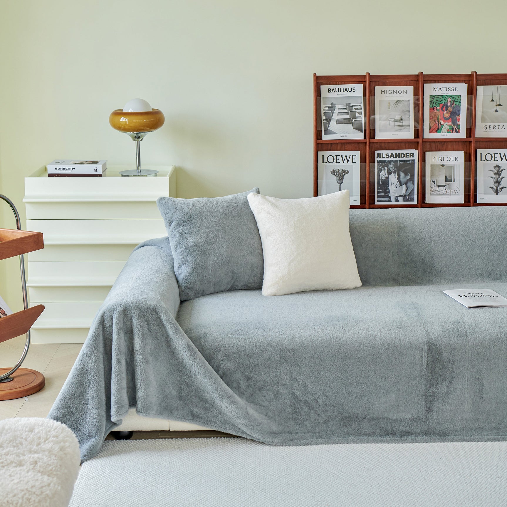 Faux Fur Smooth Plush Comfy Couch Covers, Soft Thicked Durable Blankets and Throws for Sofas - Ornate Home