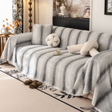 Faux Fur Sofa Cover Washable Furniture Protector for Sectional Warm & Fuzzy Slipcover - Ornate Home